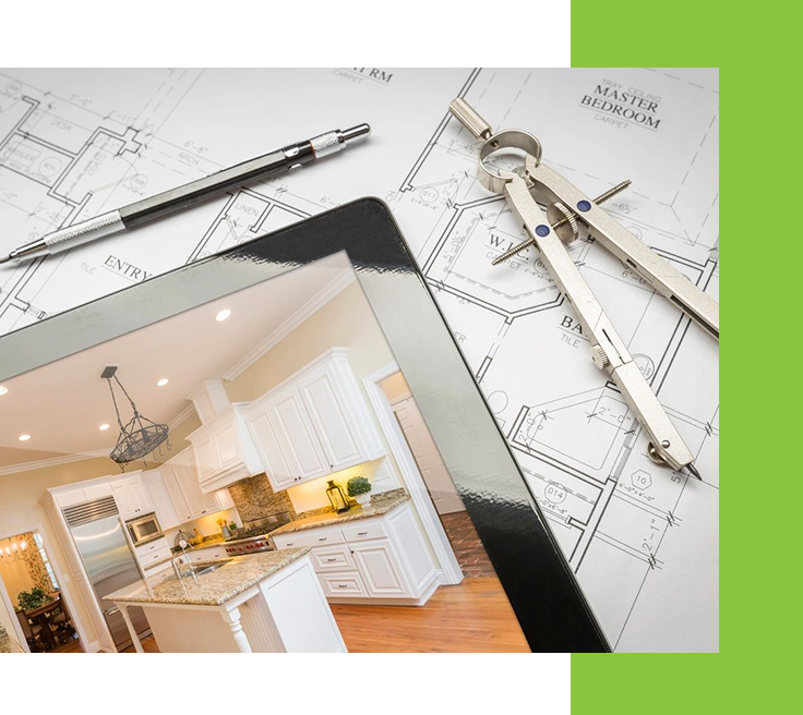 A tablet and some tools on top of a table.